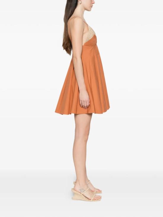 26SS ROSANNA OCAMPO 숏 원피스 RO126RST Brown - ROSANNA OCAMPO