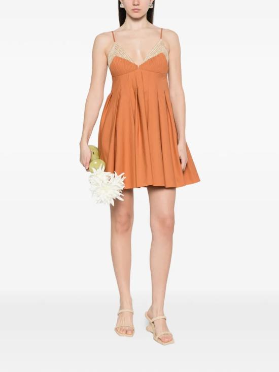 26SS ROSANNA OCAMPO 숏 원피스 RO126RST Brown - OTHER BRANDS