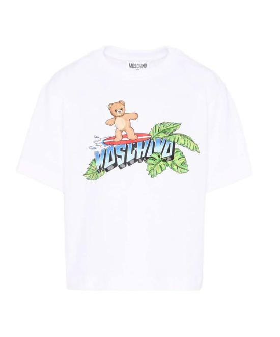 26SS [키즈] 모스키노 티셔츠 HUM05K LAA23 10101 White