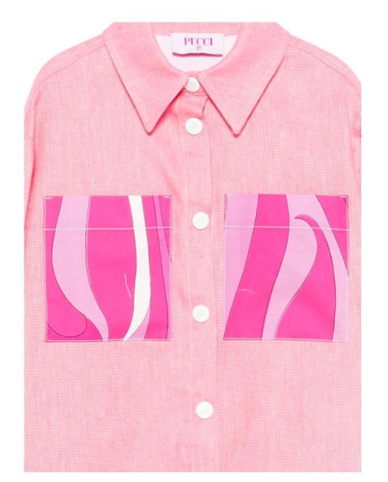26SS [키즈] 에밀리오푸치 셔츠 PY2A24 D0139 542 Pink - EMILIO PUCCI