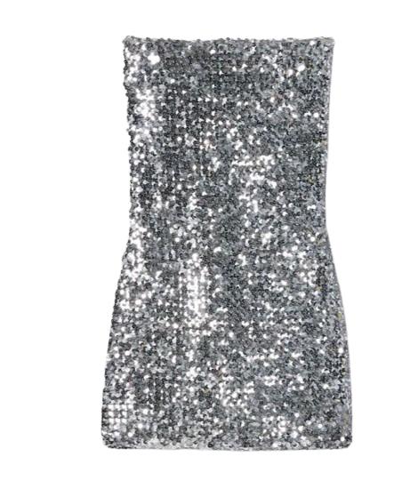 26SS 구찌 자수 시퀸 엘라스틱 드레스 860518 ZZZAA1700 Silver