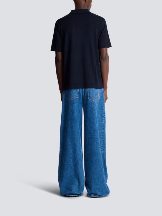 26SS 발망 반팔 티셔츠 GH1GB044KJ53 SIV Blue - BALMAIN