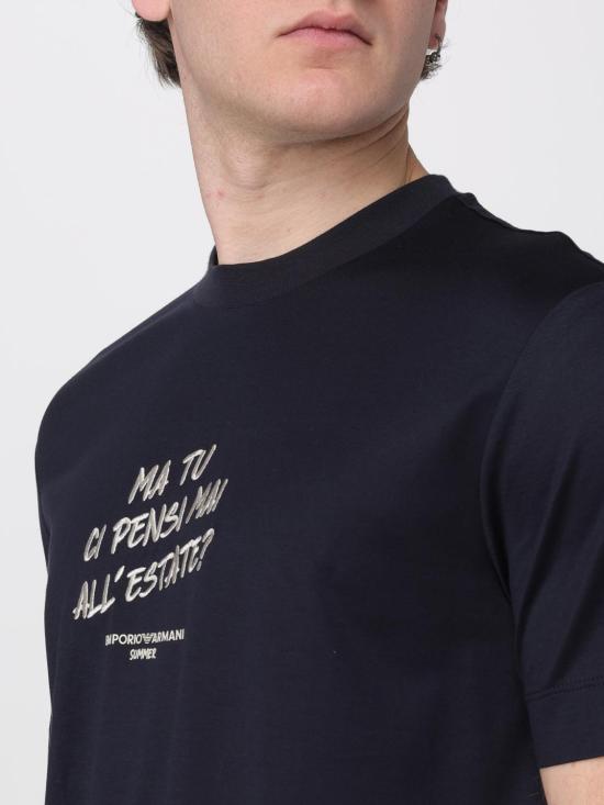 26SS 엠포리오 아르마니 반팔 티셔츠 EM003649AF18312 UB118 Navy - EMPORIO ARMANI
