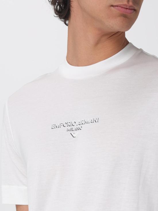 26SS 엠포리오 아르마니 반팔 티셔츠 EM002838AF10761 U0003 White - EMPORIO ARMANI