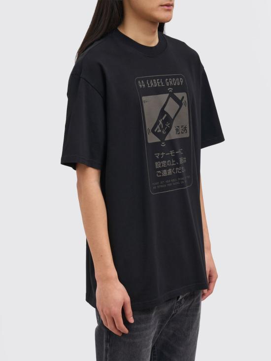26SS 44레이블 반팔 티셔츠 B0030556FA706 P768 Black 3 - 44 LABEL