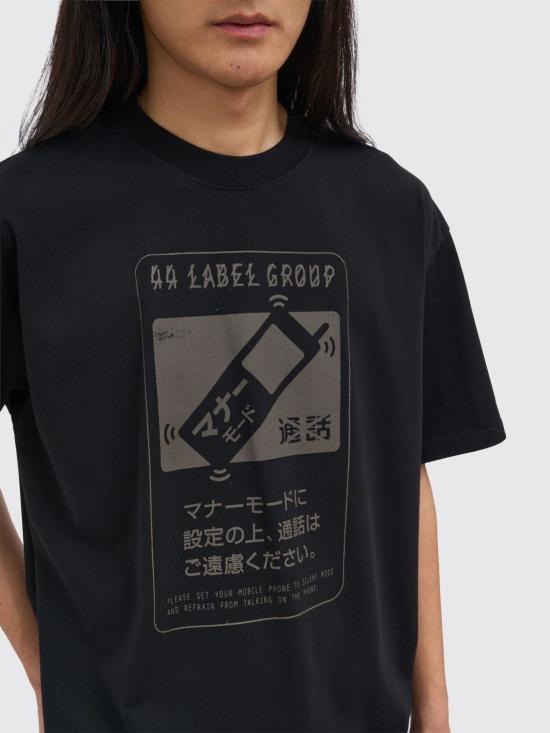 26SS 44레이블 반팔 티셔츠 B0030556FA706 P768 Black 3 - 44 LABEL