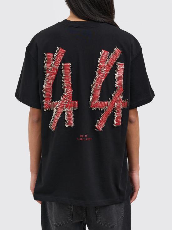 26SS 44레이블 반팔 티셔츠 B0030556FA706 P792 Black 2 - 44 LABEL