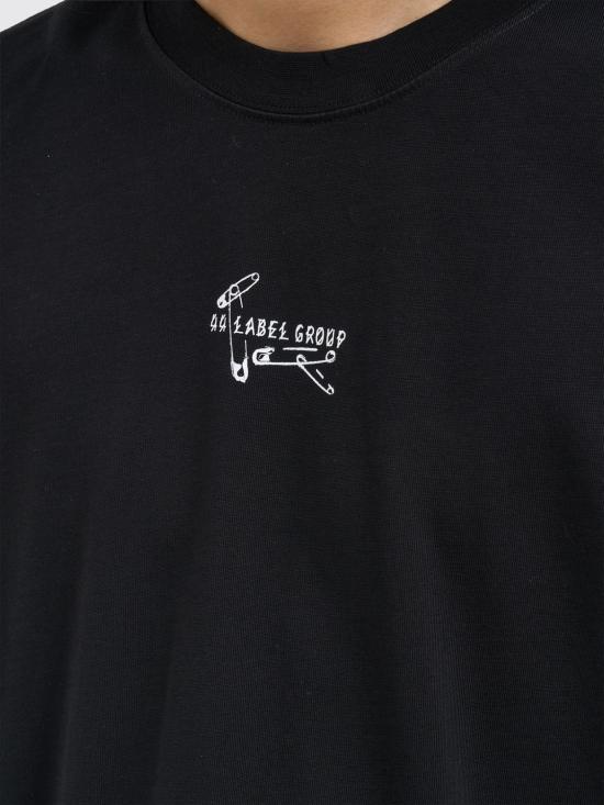 26SS 44레이블 반팔 티셔츠 B0030556FA706 P783 Black 4 - 44 LABEL