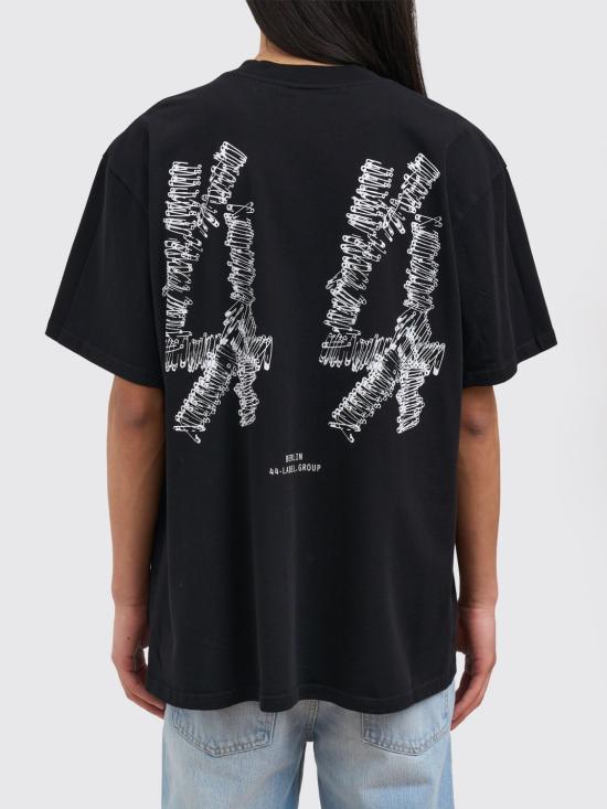 26SS 44레이블 반팔 티셔츠 B0030556FA706 P783 Black 4 - 44 LABEL