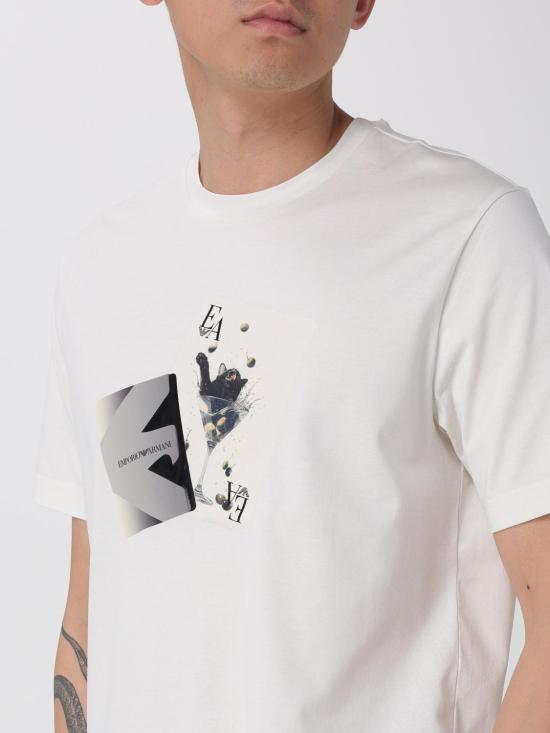 26SS 엠포리오 아르마니 반팔 티셔츠 EM003605AF14795 U0005 White - EMPORIO ARMANI