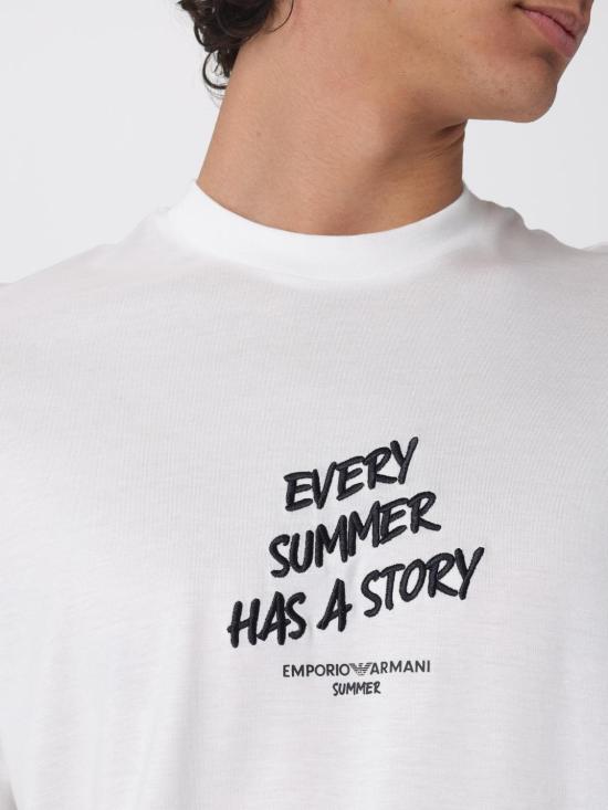 26SS 엠포리오 아르마니 반팔 티셔츠 EM003649AF18312 U0003 White - EMPORIO ARMANI