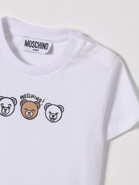 26SS [키즈] 모스키노 티셔츠 MUM04OLAA24 10101 White - MOSCHINO