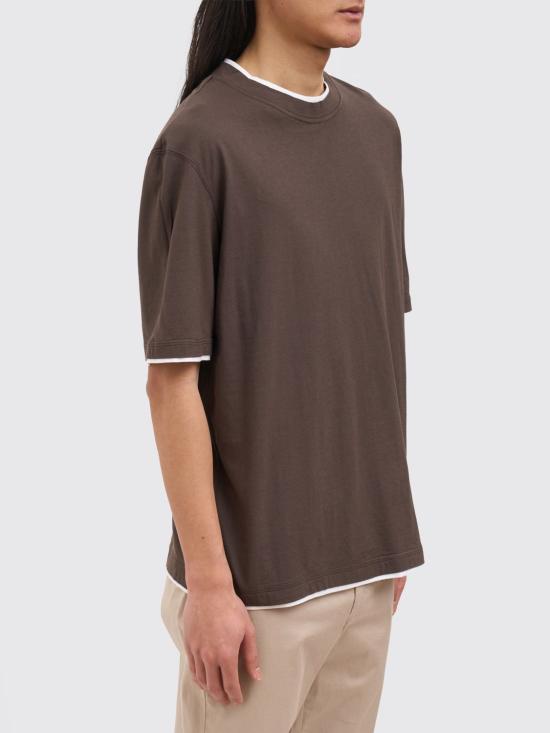 26SS 파올로페코라 반팔 티셔츠 F0714169 U211 Brown - PAOLO PECORA