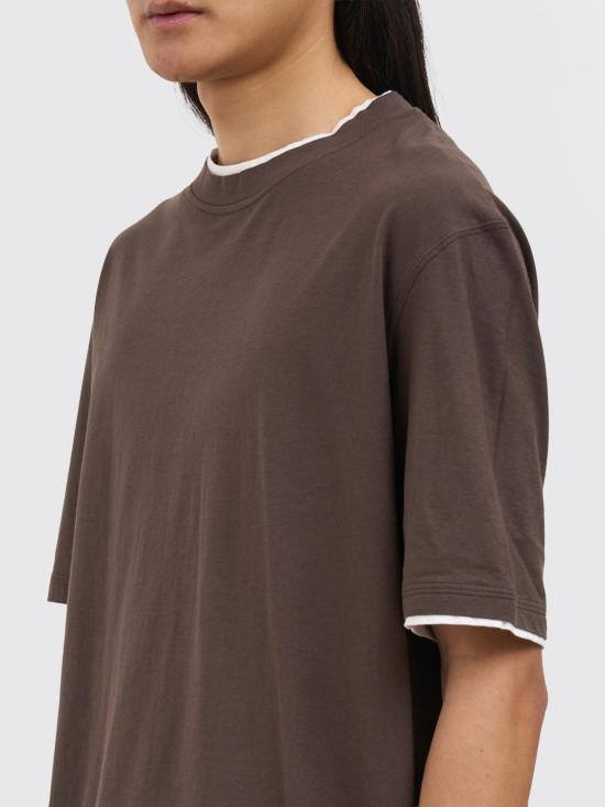 26SS 파올로페코라 반팔 티셔츠 F0714169 U211 Brown - PAOLO PECORA