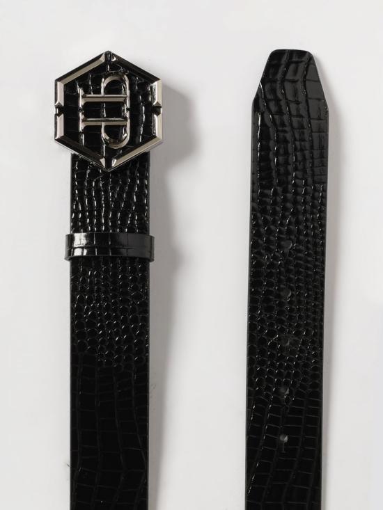 26SS 필립 플레인 가죽 벨트 SAFAMVA0978PLE010N 02 Black - PHILIPP PLEIN