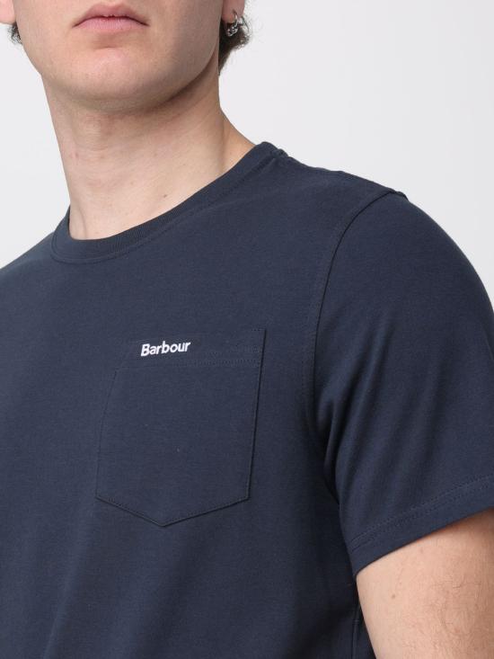 26SS 바버 반팔 티셔츠 MTS1114 NY91 Blue - BARBOUR