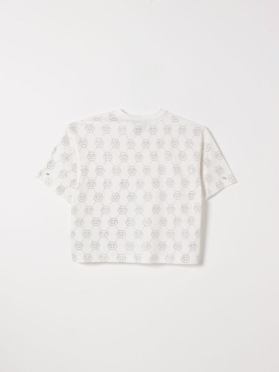26SS [키즈] 필립 플레인 티셔츠 S6PHJGTH201 002 White - PHILIPP PLEIN