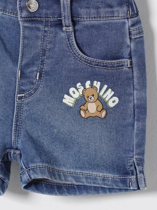 26SS [키즈] 모스키노 쇼츠/버뮤다 MUQ01PLDE17 40507 Denim - MOSCHINO