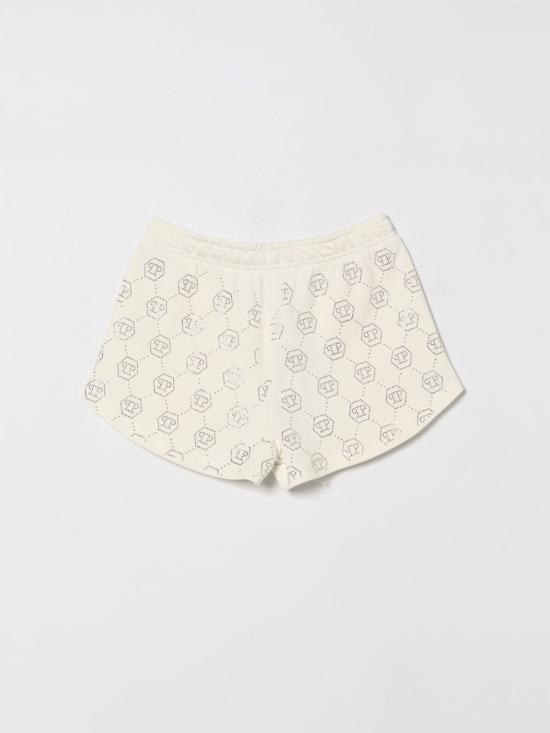 26SS [키즈] 필립 플레인 쇼츠/버뮤다 S6PHJGSH196 002 White - PHILIPP PLEIN