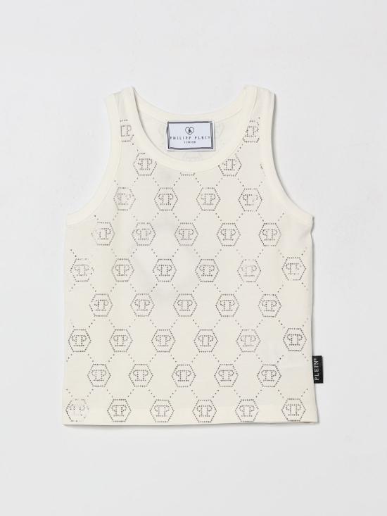 26SS [키즈] 필립 플레인 티셔츠 S6PHJGTA189 002 White