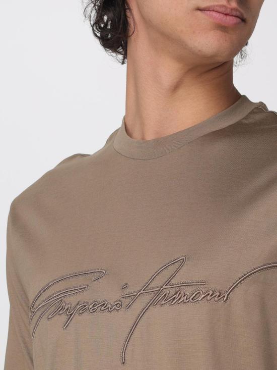 26SS 엠포리오 아르마니 반팔 티셔츠 EM003007AF18312 U6189 Brown - EMPORIO ARMANI