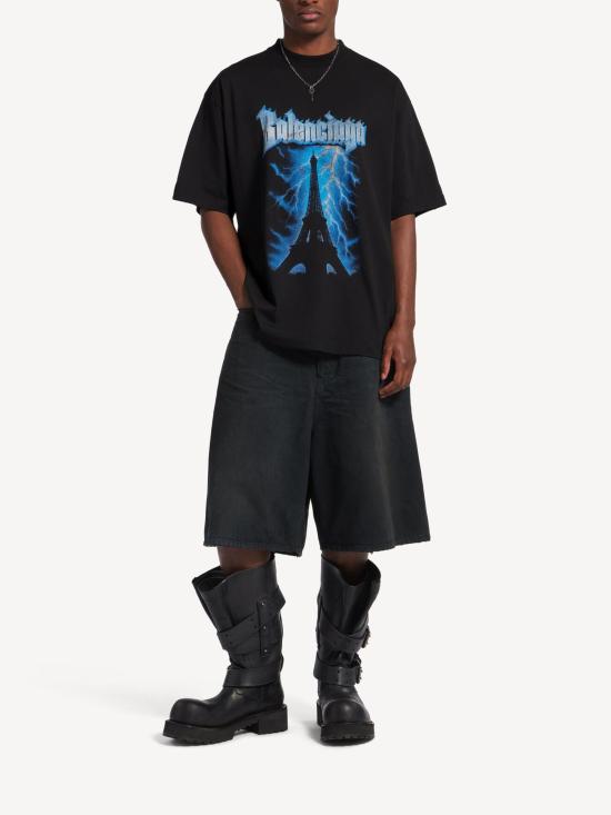 26SS 발렌시아가 반팔 티셔츠 850345 TUVE71000 Black - BALENCIAGA