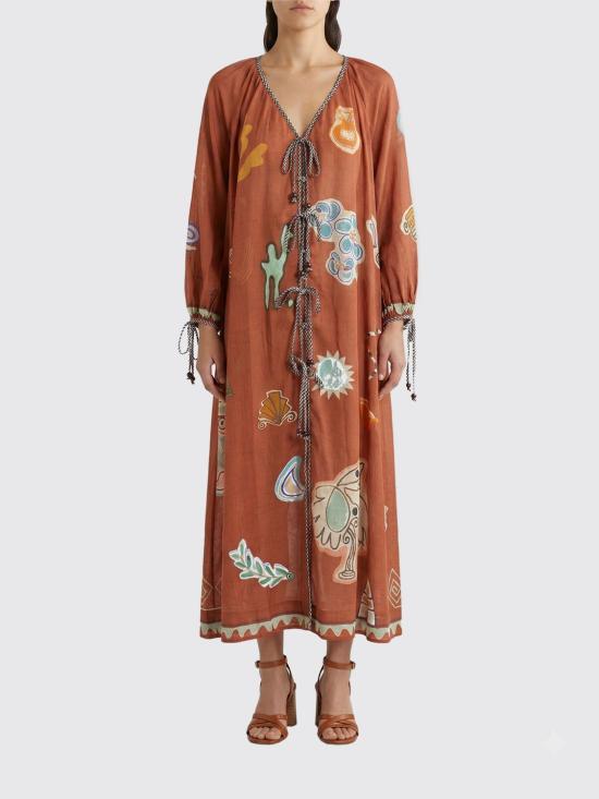 26SS 알레메 롱 원피스 6464D 01 Brown