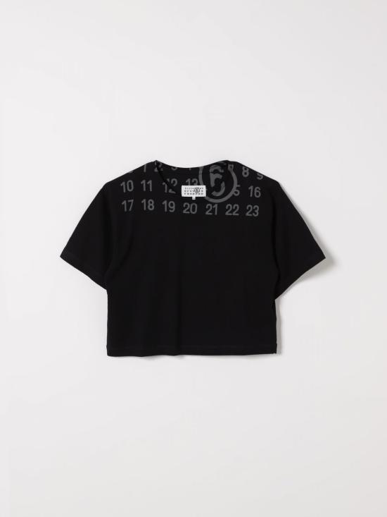 26SS [키즈] MM6 메종마르지엘라 티셔츠 M61017MM02Y M6900 Black