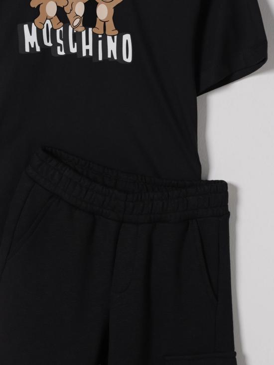 26SS [키즈] 모스키노 캐주얼 세트 HUG00WLCA88 60100 White 1 - MOSCHINO