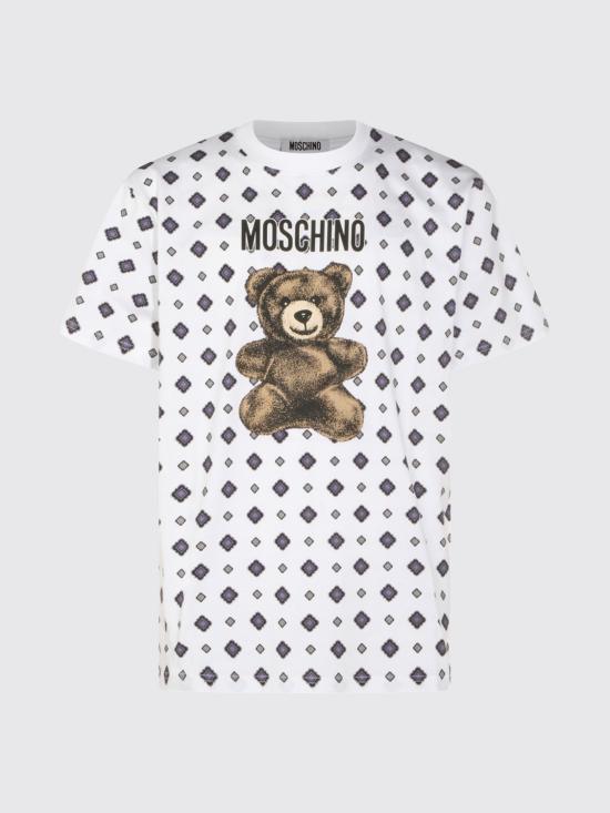 26SS 모스키노 반팔 티셔츠 261ZZ07170241 2001 White - MOSCHINO