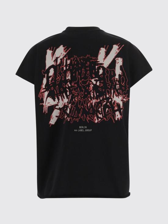 26SS 44레이블 반팔 티셔츠 B0030666FA583 P774 Black - 44 LABEL