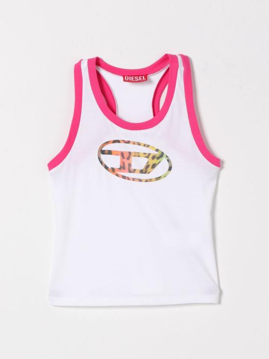 26SS [키즈] 디젤 티셔츠 J0274200YI9 K100 White