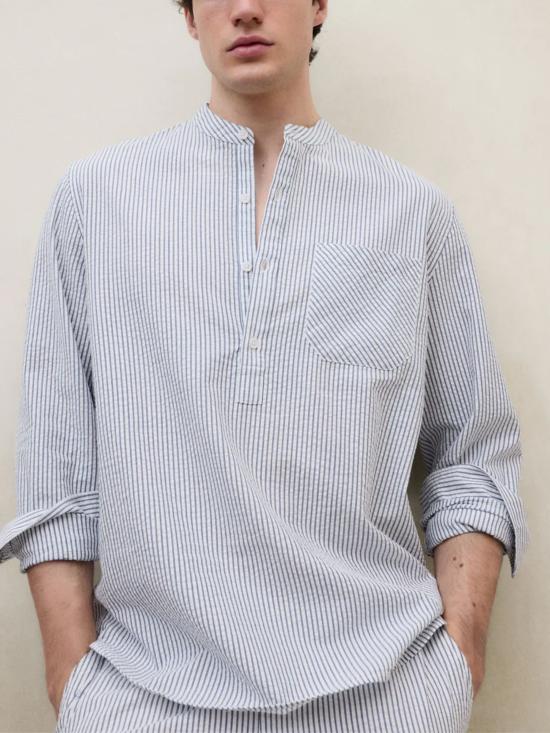 26SS 에콜프 긴팔 셔츠 MCMGASRGUILL0146S26 901 White - ECOALF