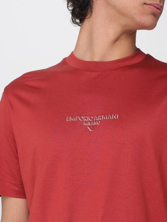 26SS 엠포리오 아르마니 반팔 티셔츠 EM002838AF10761 U5035 Red - EMPORIO ARMANI