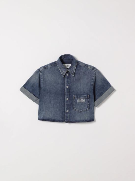 26SS [키즈] MM6 메종마르지엘라 셔츠 M60763MM07A M601 Denim