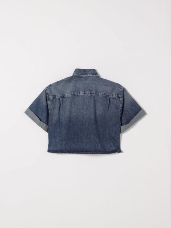 26SS [키즈] MM6 메종마르지엘라 셔츠 M60763MM07A M601 Denim - MM6 MAISON MARGIELA