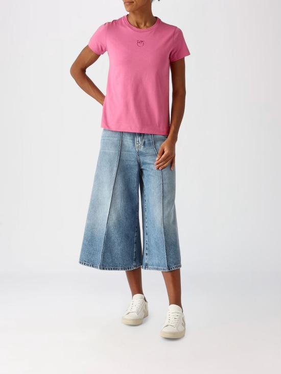 26SS 핑코 반팔 티셔츠 100355A339 Q48 Pink - PINKO