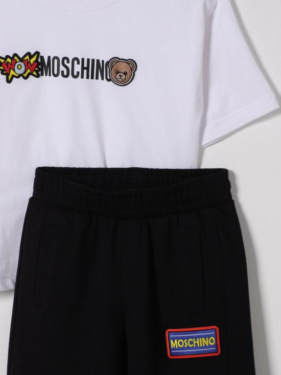 26SS [키즈] 모스키노 캐주얼 세트 HUG00ULCA19 80359 White - MOSCHINO
