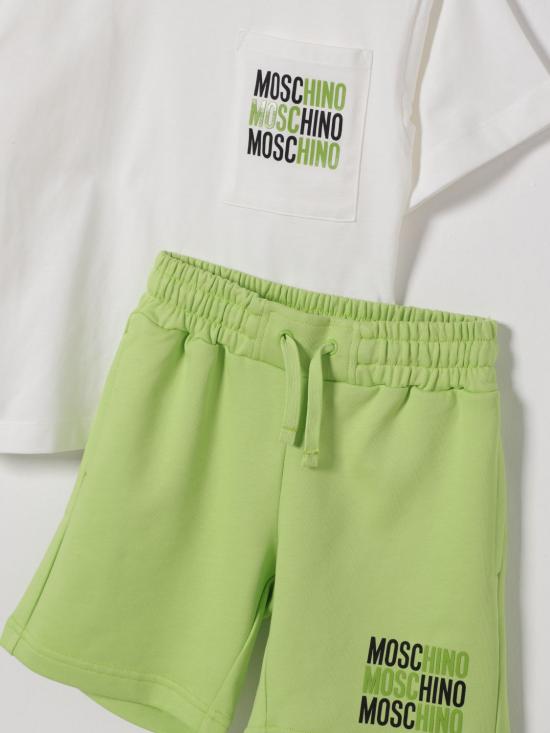 26SS [키즈] 모스키노 캐주얼 세트 HMG00RLCA32 83687 White - MOSCHINO