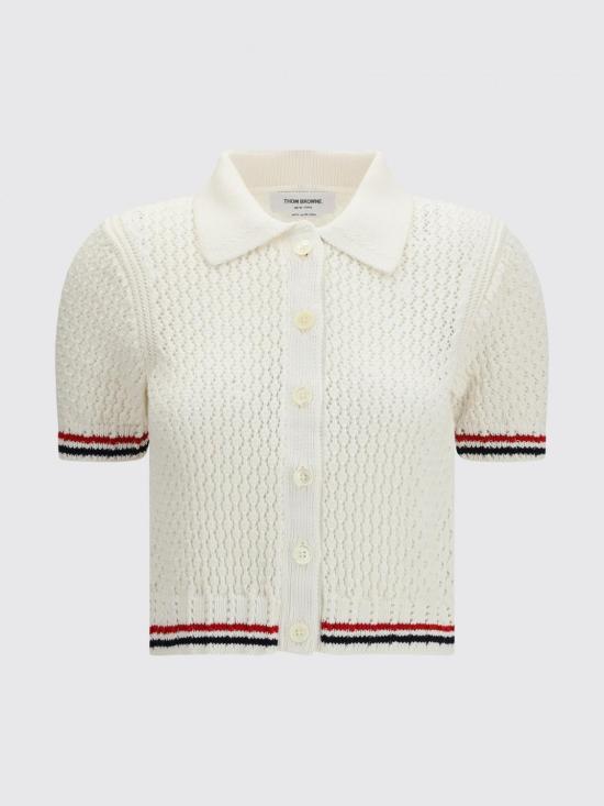 26SS 톰브라운 폴로 티셔츠 FKC694AY3062 100 White - THOM BROWNE