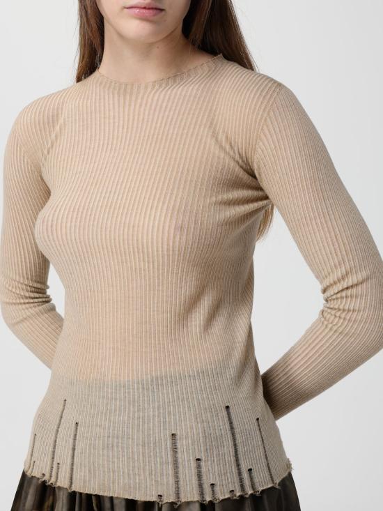 26SS 우마 왕 긴팔 티셔츠 UK7114 UW200 Brown - UMA WANG