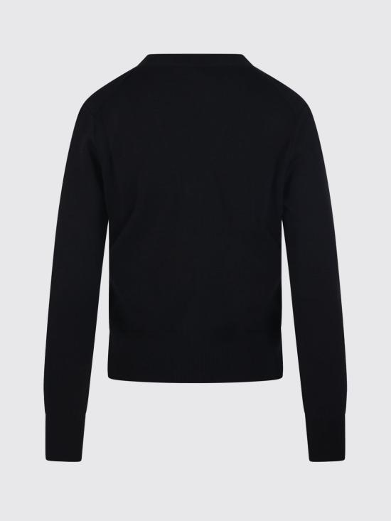 26SS 아미 ADC 스몰 하트 로고 V넥 가디건 FKC374001 009 Black - AMI