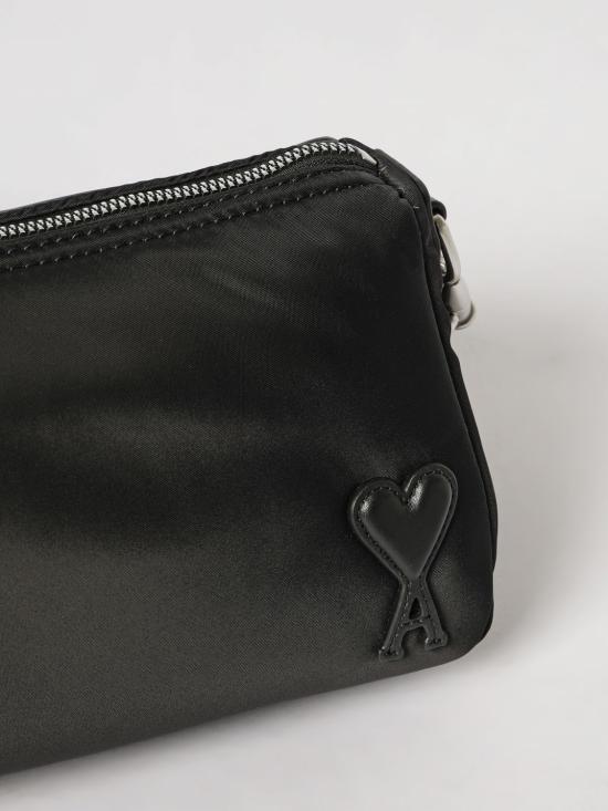 26SS 아미 톤온톤 하트 로고 나일론 캔버스 마르셀 백 ULL707AW0001 001 Black - AMI