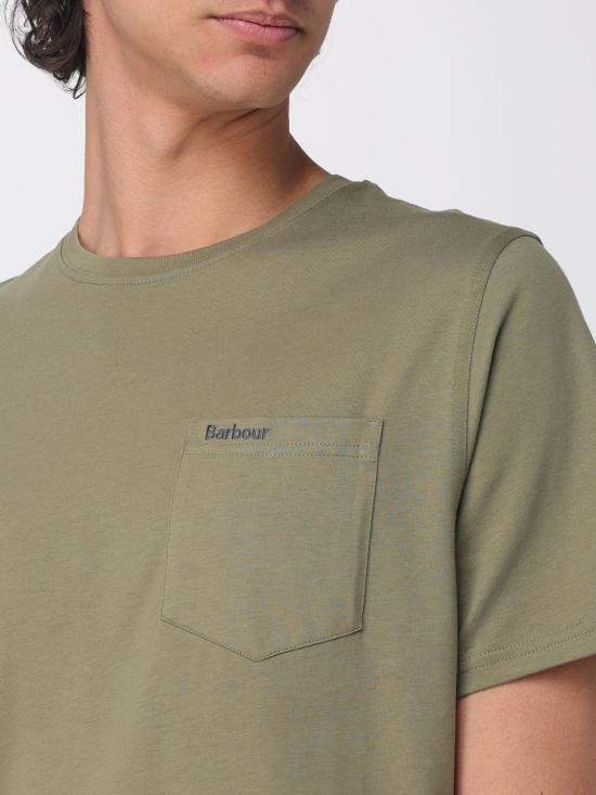 26SS 바버 반팔 티셔츠 MTS1114 OL37 Green - BARBOUR
