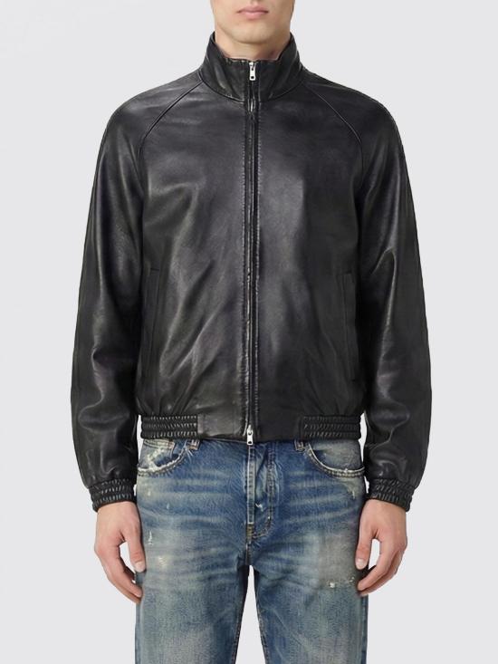 26SS 아크네 스튜디오 가죽 자켓 B70168 900 Black