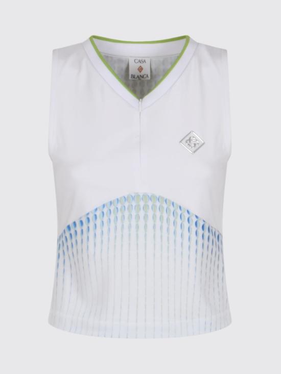 26SS 카사블랑카 민소매 티셔츠 WSP26JTP475 02 White - CASABLANCA