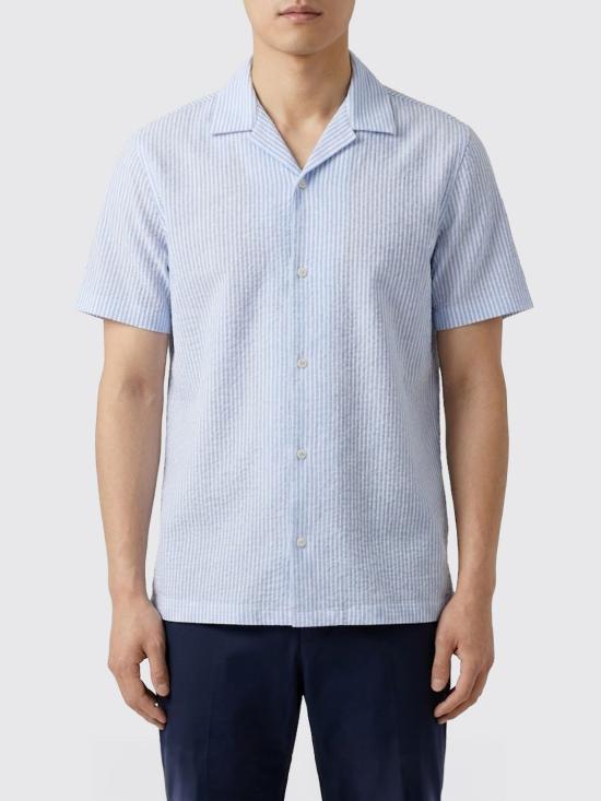 26SS 빈스 반팔 셔츠 M16019059B 659ROW Blue