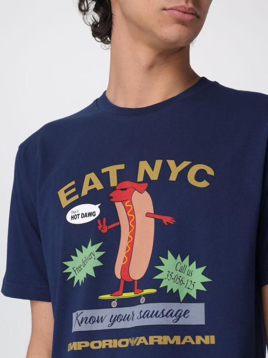 26SS 엠포리오 아르마니 반팔 티셔츠 EM003622AF14836 MB376 Blue - EMPORIO ARMANI