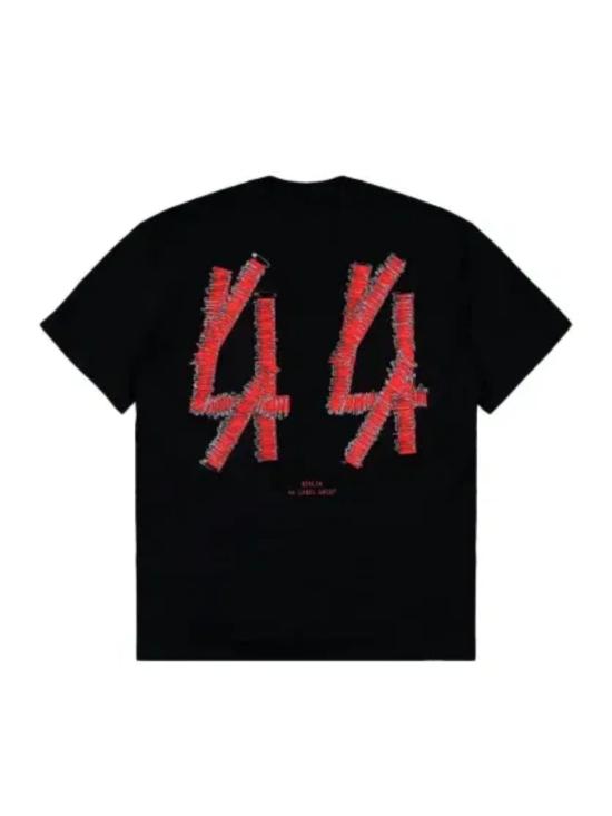 26SS 44레이블 반팔 티셔츠 B0030556 FA706P792 BLACK - 44 LABEL