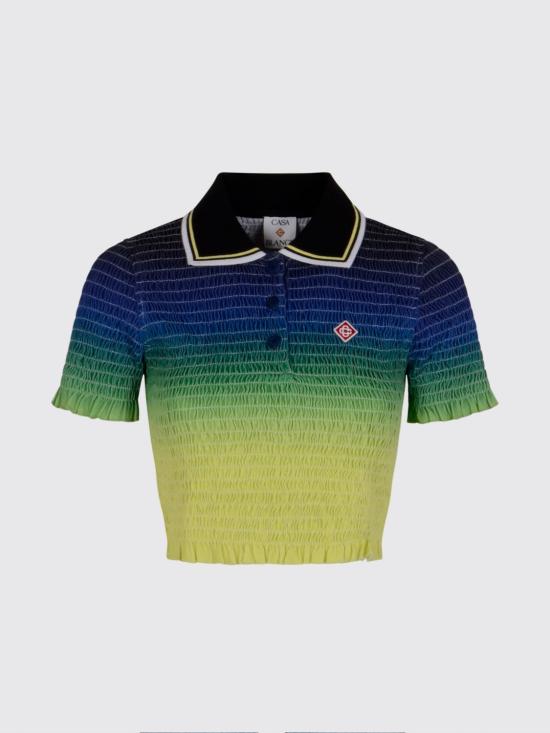 26SS 카사블랑카 폴로 티셔츠 WSP26JTP215 01 White - CASABLANCA